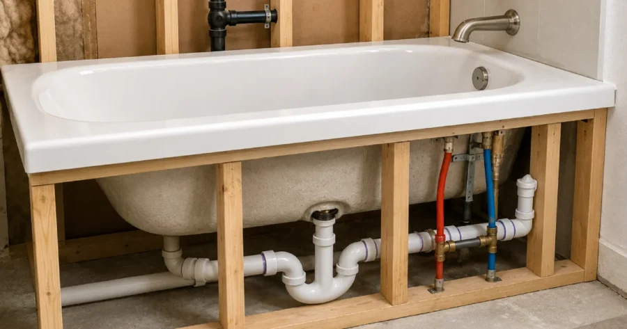 Bathtub Plumbing: Diagrams, Rough-In Guide, and Dimensions