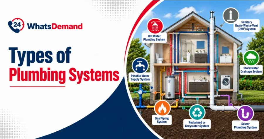 Types of plumbing systems in a residential home