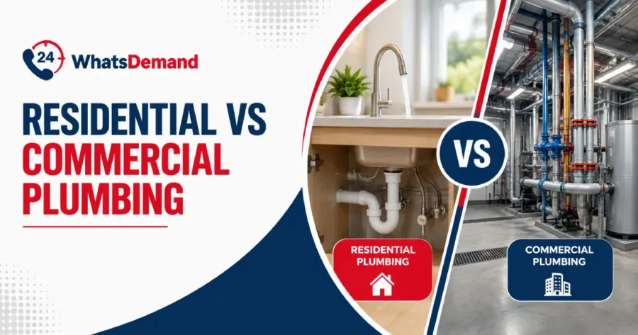 Residential vs commercial plumbing systems