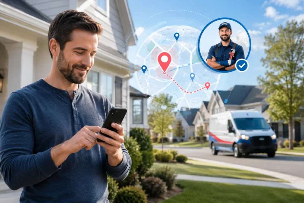 Homeowner requesting a nearby licensed plumber