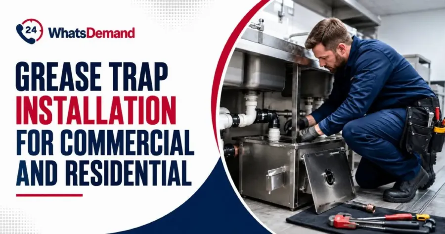 Professional grease trap installation for commercial and residential properties