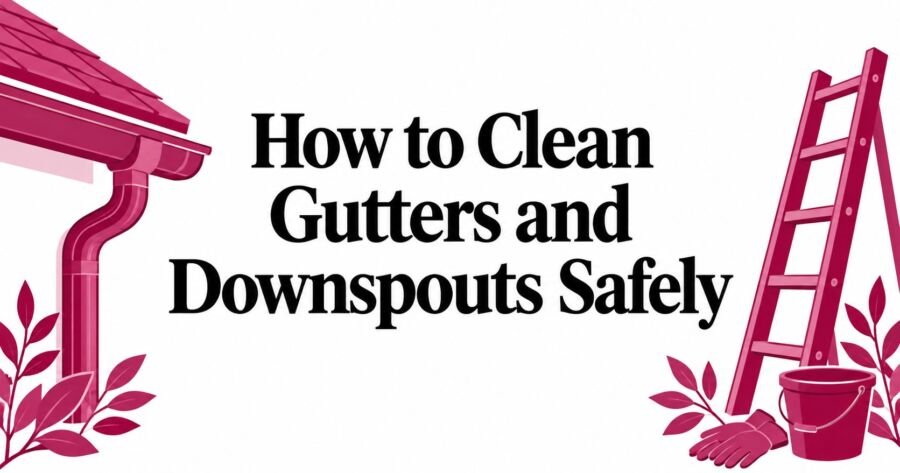How to Clean Gutters and Downspouts Safely